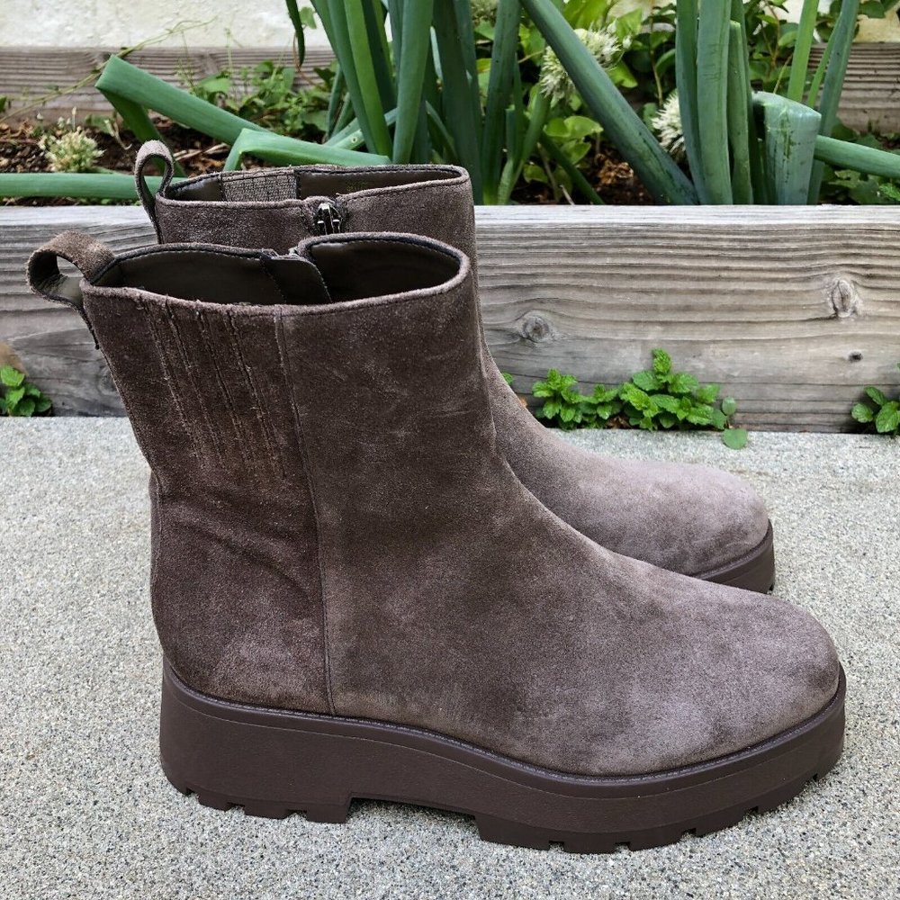 Vince Camuto Taupe Suede Ankle Booties